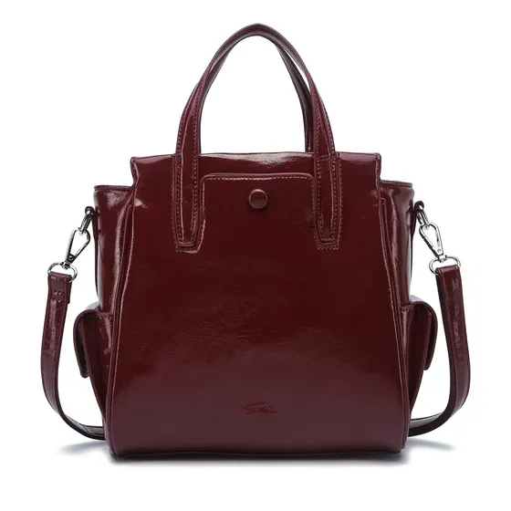 Bandolera Minimalista Amaryllis Sei Rojo Sintético Cromado