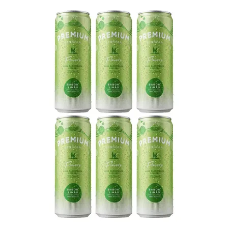 Água Saborizada Premium Lindoia Flavors Com Gás 355ml Sabor Limão 6u Zero Calorias Zero Açúcar 100% Natural