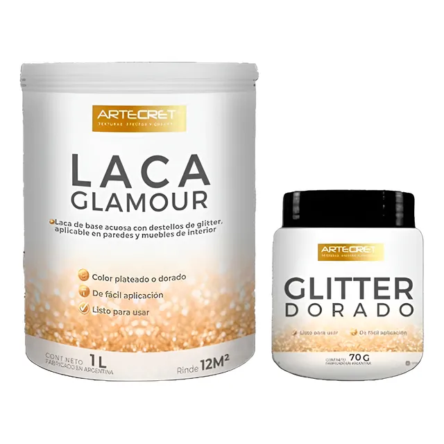 Laca Decorativa Al Agua Con Glitter - Destellos De Brillos