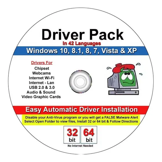 Para Driver Pack Dvd For Windows 10 8.1 8 7 Vista Xp In