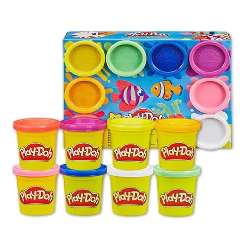 Massinha Play Doh Kit Com 8 Potes Arco Íris Hasbro