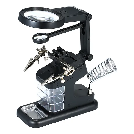 Lupa De Soldadura Multifuncional 3x/4,5x/25x Con Luz Led