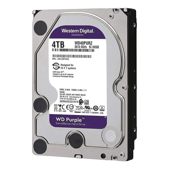 Disco Duro Western Digital Purple Sata 4 Tb Color Púrpura