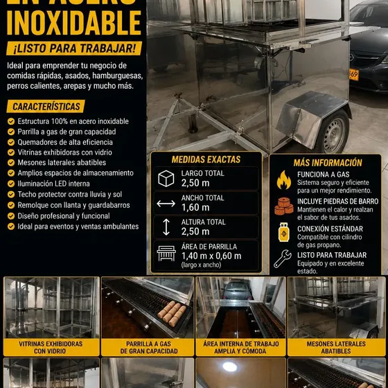 Food Truck Acero Inoxidable