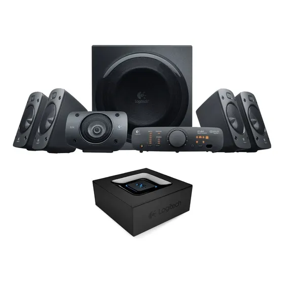 Logitech Combo 5.1: Altavoces Z906 Thx + Adaptador Bluetooth Color Negro 110V