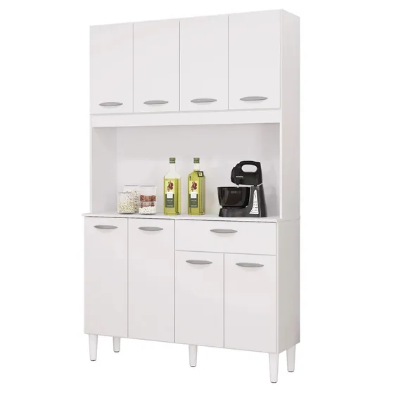 Mueble Cocina Compacta Kit 8 Puertas 1 Cajon LG Color Blanco