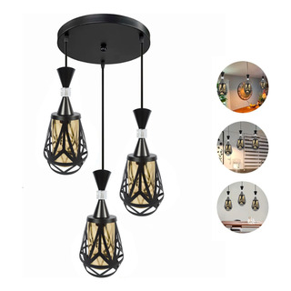 Lampara Colgante De Techo Moderna 3 Piezas Metal Lampara Colgante De Techo Moderna 3 Piezas Metal