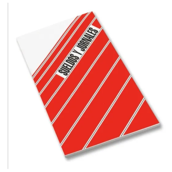 Libreta Pemai formulario recibo sueldos y jornales 40 hojas impresa pack x 10 22cm x 14cm recibo sueldos y jornales color rojo