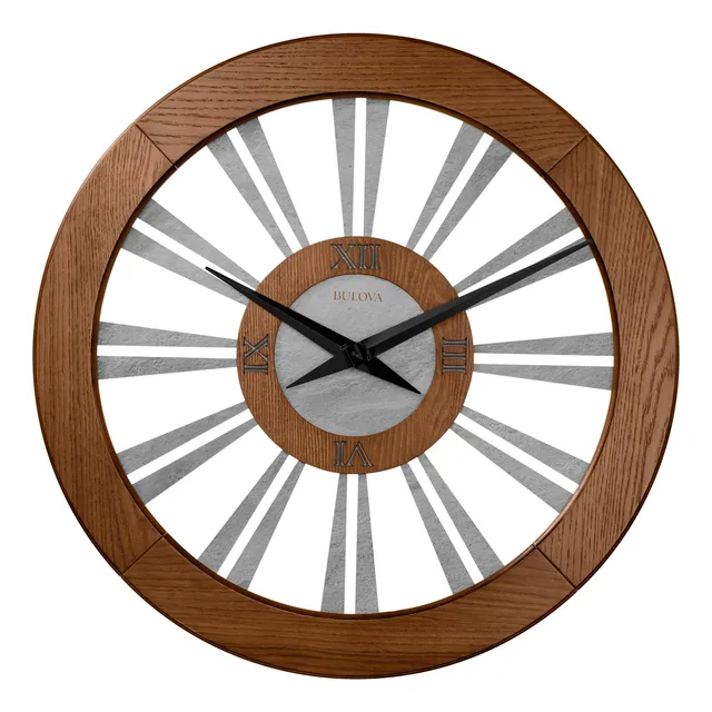 Reloj Pared Acabado Nogal Calido