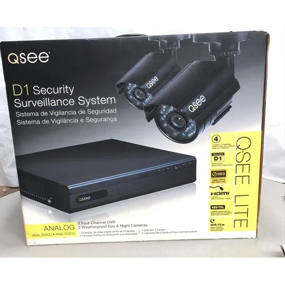 Kit Cámaras De Seguridad Qsee 1 Dvr+2 Cámaras Mod.2b5 Nuevo!