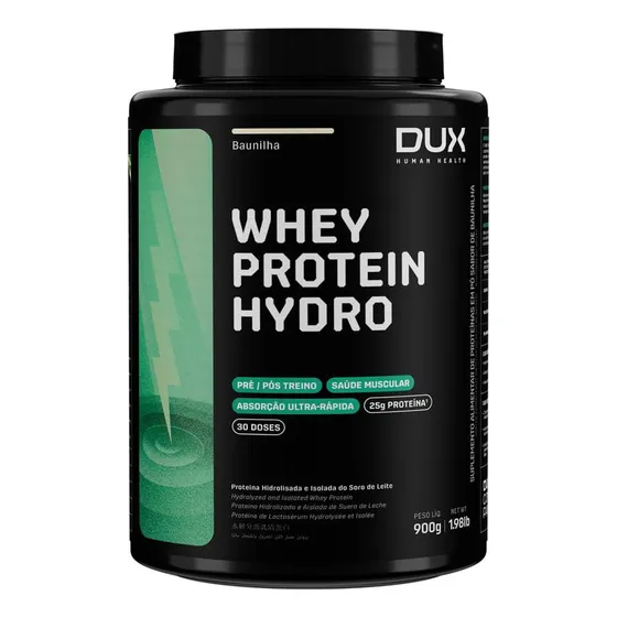 Dux Nutrition - Whey Protein Hydro - Pote 900g - Sabor Chocolate