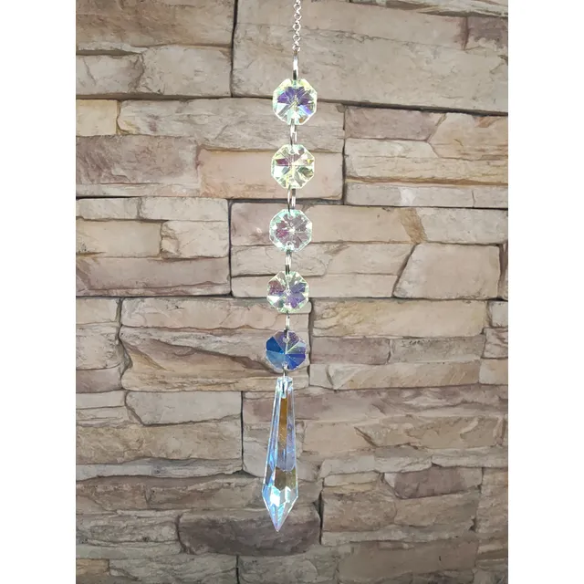 Atrapasol Colgante Cairel Con Dije De Cristal Decorativo