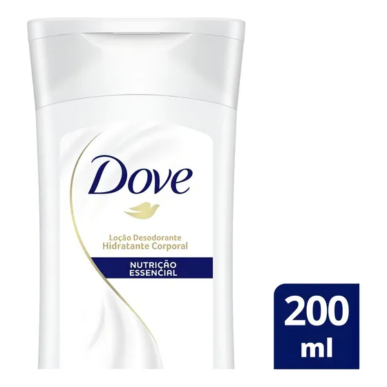 Loção Desodorante Hidratante Corporal Nutrição Essencial Dove Frasco 200ml