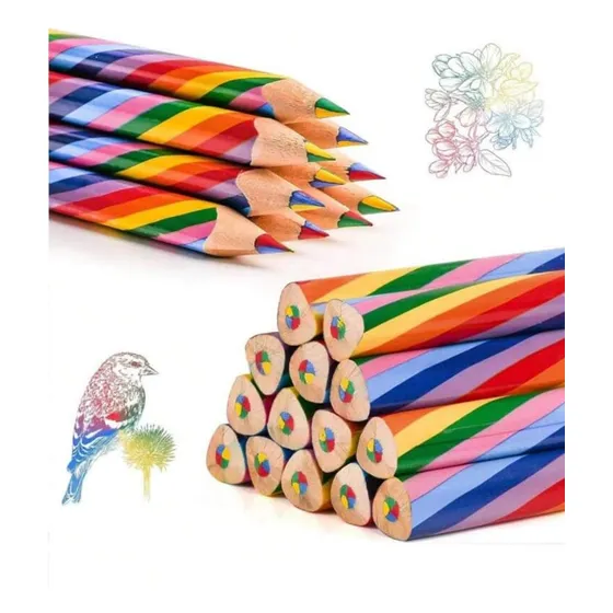 Lapices Magicos Colores Arcoiris Multicolores Triangulares