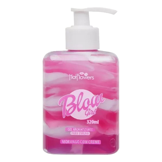 Blow Girl Gel Aromatizante Beijável Morango Com Creme 320ml Blow Girl Gel Aromatizante Beijável Morango Com Creme 320ml