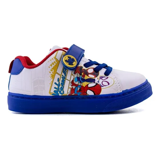 Calzado Bajo Pu Con Luces Para Niños De Spiderman