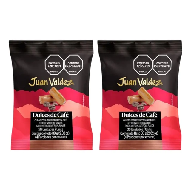 Dulces De Cafe Juan Valdez  2 Paq X20u