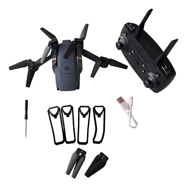 Drone 998 Pro Max Camara 4k Ultra Hd Wifi Pegable Color Negro