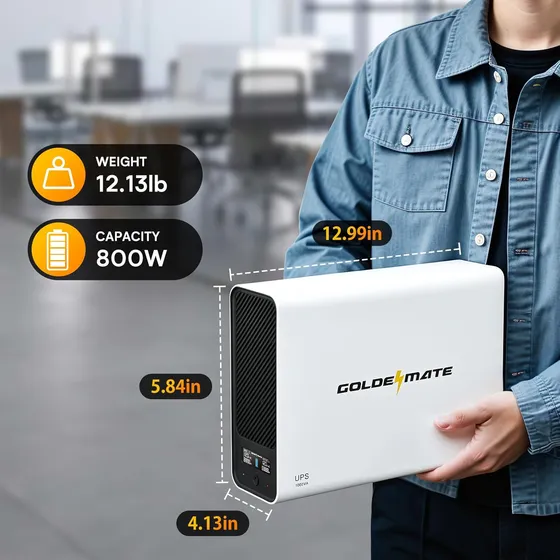 Nuevo Ups Digital Goldenmate Bateria Lifepo4 1000va / 800w