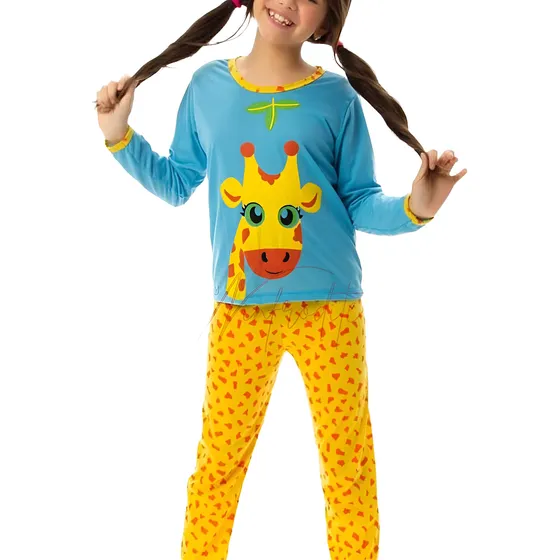 Conjunto Pijama Longo Infantil Menina Inverno Verão Outono