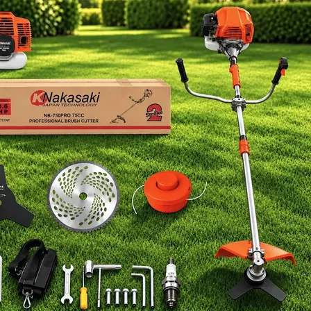 Roçadeira A Gasolina Nakasaki 75cc 6 Em 1 3,6hp