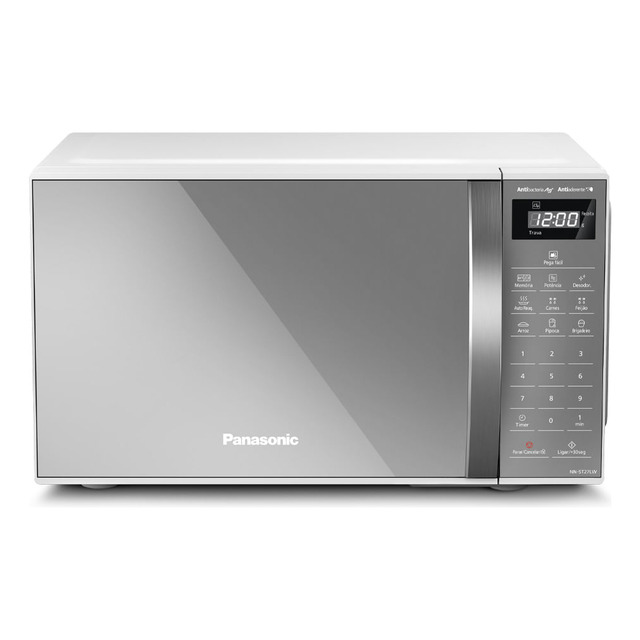 Microondas Panasonic Nn-st27lwru 21l Branco Espelhado Tecnologia Pega Fácil Microondas Panasonic Nn-st27lwru 21l Branco Espelhado Tecnologia Pega Fácil