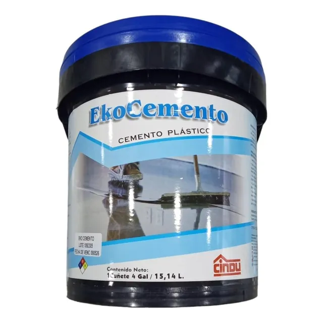Cemento Plastico Ekocemento (1 Cuñete / 4 Galones / 15,14 L)