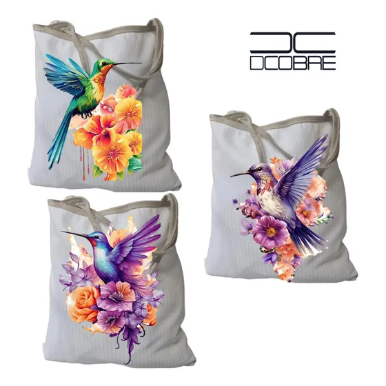 Pack 3 Bolsas En Cobre Modelo Full Colibrí