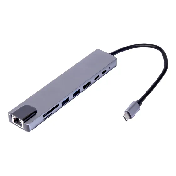 Adaptador Hub Usb 8 En 1 Tipo C Astra