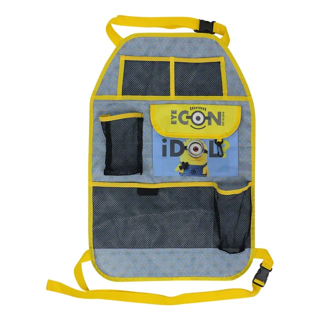 Bolso Organizador Porta Objetos Libro Botella Minions Color Gris