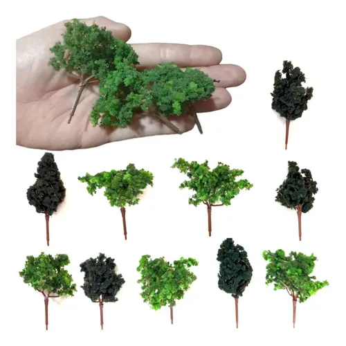 10x Model Trees For Train Scenery Architecture Green 11.5cm