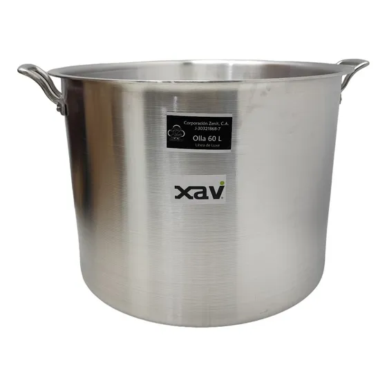 Olla Aluminio Industrial Con Tapa 45x35cm 60lts Zenit 2084