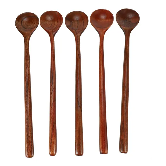 Owleen Cuchara Larga Madera 5 Pieza Estilo Coreano 10.9 