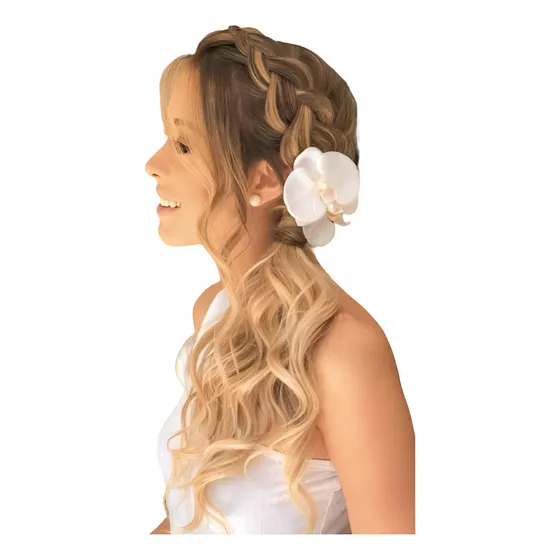 Grinalda De Noiva | Acessório De Cabelo Orquídeas Casamento