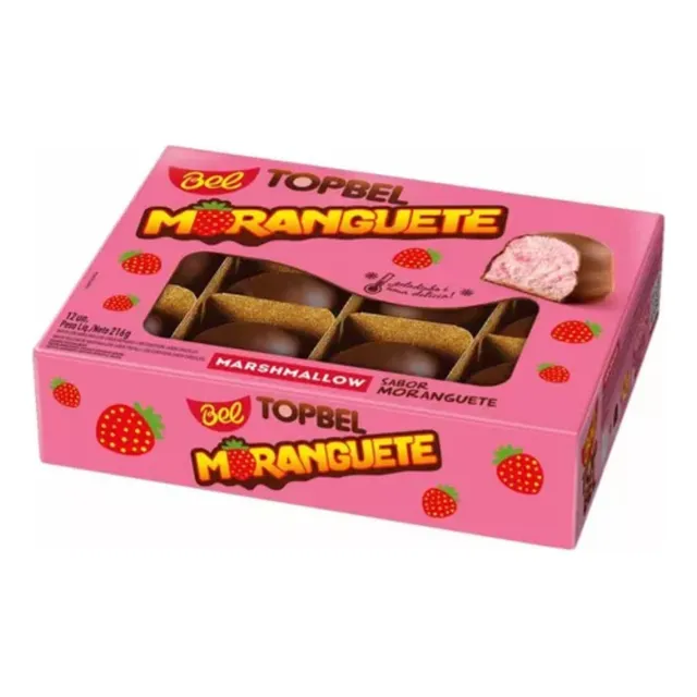 Marshmallow Top Bel Moranguete C/ 12un 216g