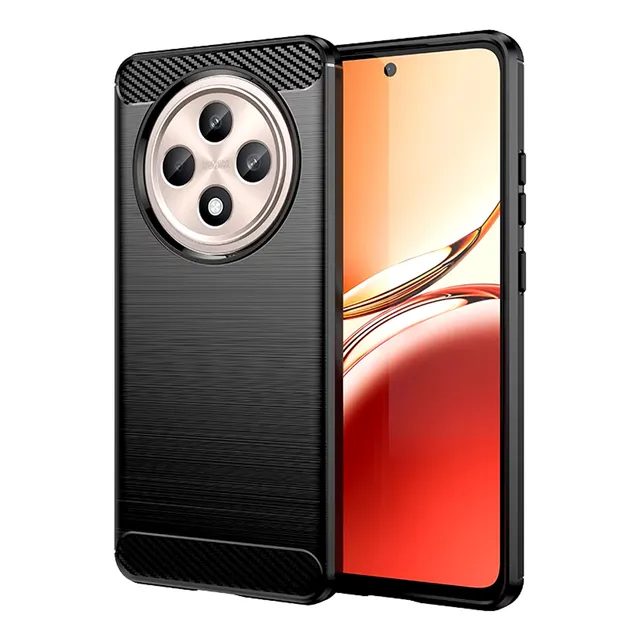 Case Silicona Fibra De Carbono Para Oppo Reno 12 F 5g