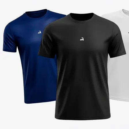Kit 3 Camiseta Dry Fit Masculina Corrida Academia Makt Sport