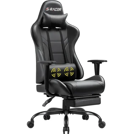Silla Gamer Homall Negra Ergonómica Con Reposacabezas 