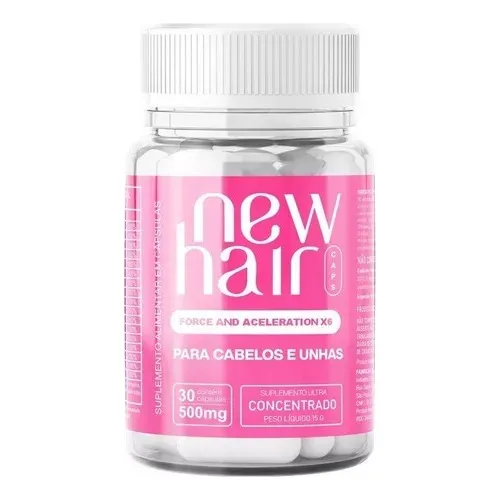 New Hair Caps Vitamina Para Cabelo Pele E Unha 30 Capsulas
