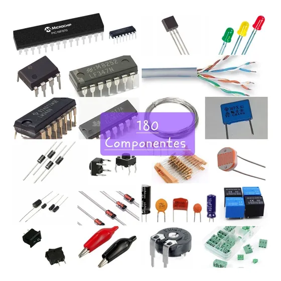 Kit 180 Componentes Electrónicos Para Estudiantes