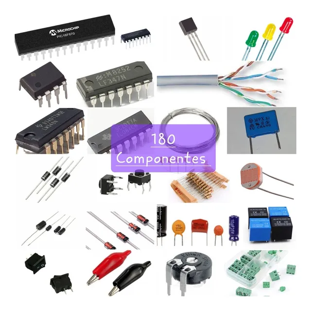 Kit 180 Componentes Electrónicos Para Estudiantes