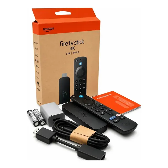 Amazon Fire Stick 4k Wi-fi 6 Com Alexa Por Voz Inteligente C