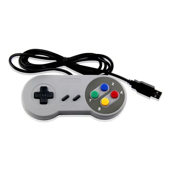Controle Usb Compatível Snes Para Computador Pc Mac Colorido