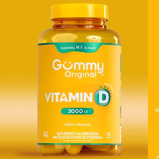 Gummy Vitamina D Em Goma Aumento Imunidade Sabor Abacaxi