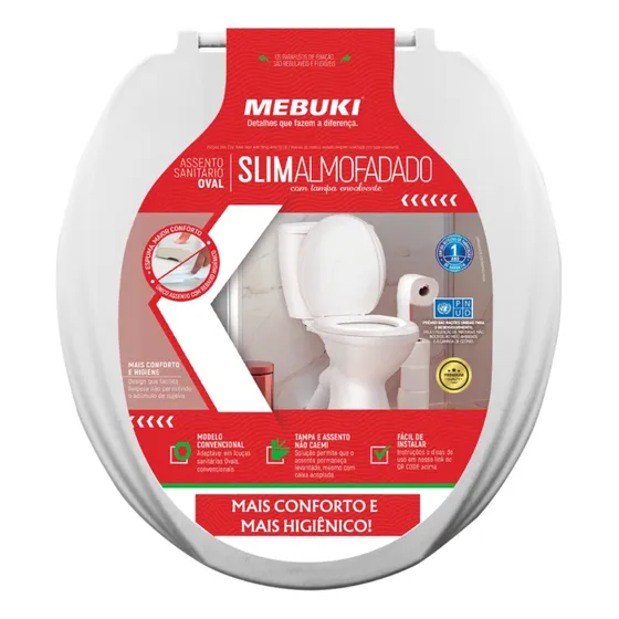 Assento Sanitário Almofadado Vaso Parati Logasa 1.6gpf6.0lpf