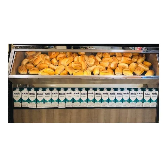 Balcão Vasca Para Exposição De Pão De Sal Francês Baguete