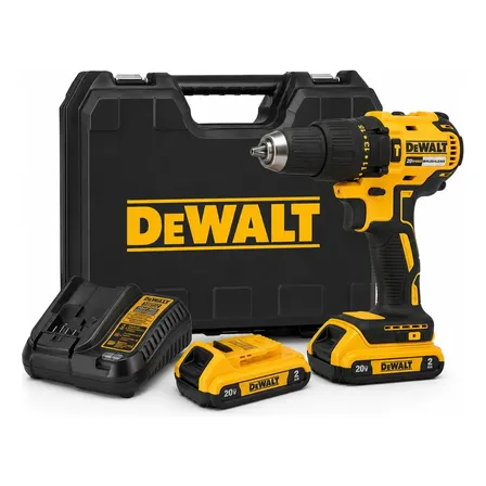 Parafusadeira Furadeira de Impacto Dewalt DCD7781D2 20V Brushless Mandril 13mm Torque 65Nm Com 2 Baterias Carregador Bivolt e Maleta