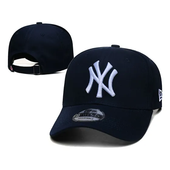 Gorra New Era Visera Curva New York Azul Broche Ajustable Azul Oscuro Ajustable Lisa