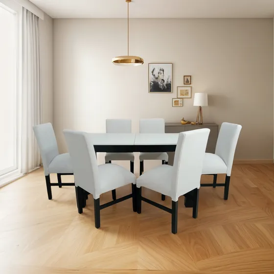 Juego De Comedor, Mesa Extensible+ 6 Sillas En Talampaya
