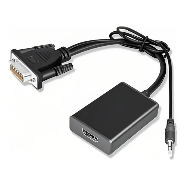 Cable Adaptador Vga A Hdmi Convertidor Hd Entrada Vga Macho